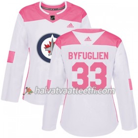 Naisten NHL Winnipeg Jets Pelipaita Dustin Byfuglien 33 Adidas 2017-2018 Valkoinen Vaaleanpunainen Fashion Authentic
